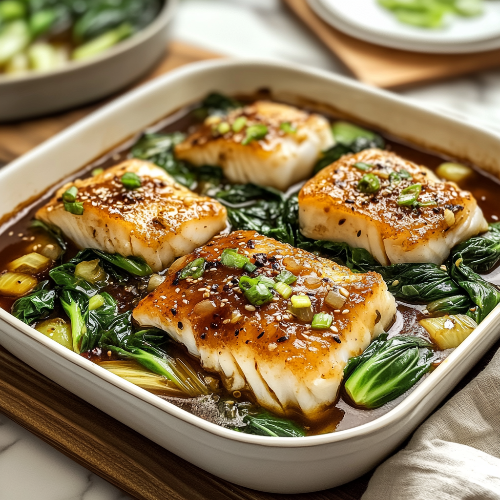 Asian-Style Keto Braised Cod with Bok Choy – Oven Savors